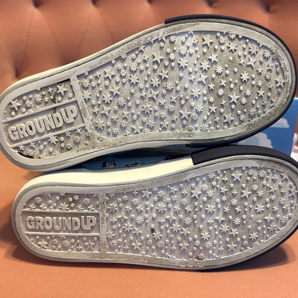Lucy Kids High-Top Sneakers - Blue and White - Picture 3 of 5